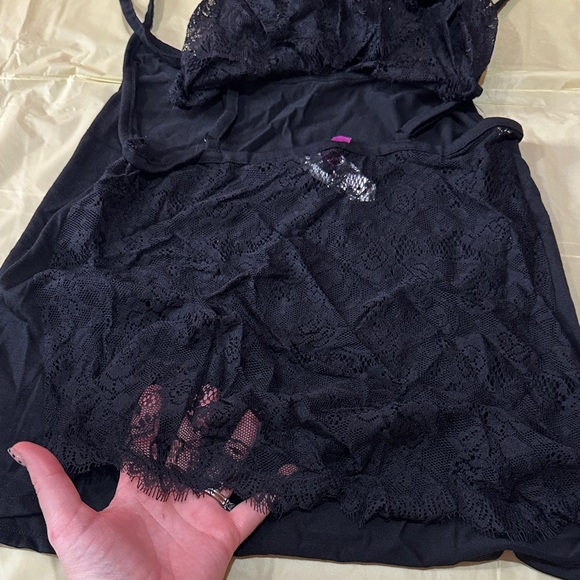 Adore Me Black Lace Chemise - Picture 4 of 5